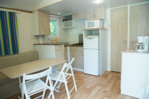 Photographies de l'intérieur des mobile homes